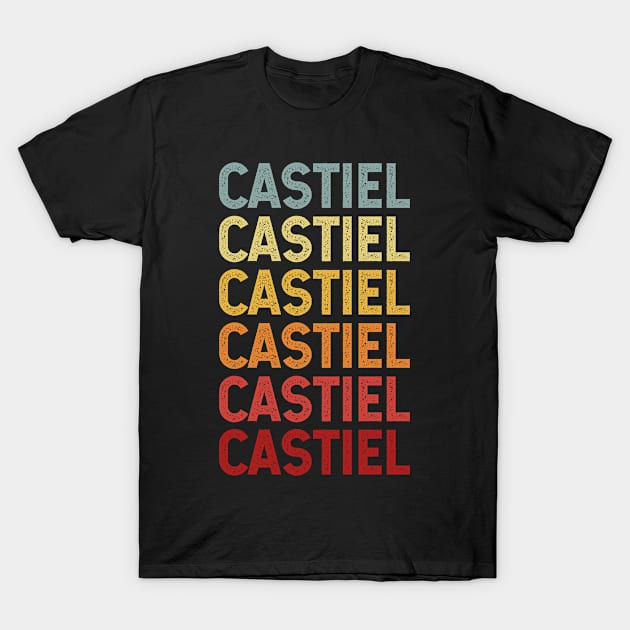 Castiel Name Vintage Retro Gift Named Castiel T-Shirt by CoolDesignsDz